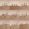 3Pcs  Zirconia Flower Heart Huggie Hoop Earrings Set For Women Exquisite Pendant Ear Stud Piercing Jewelry Gift