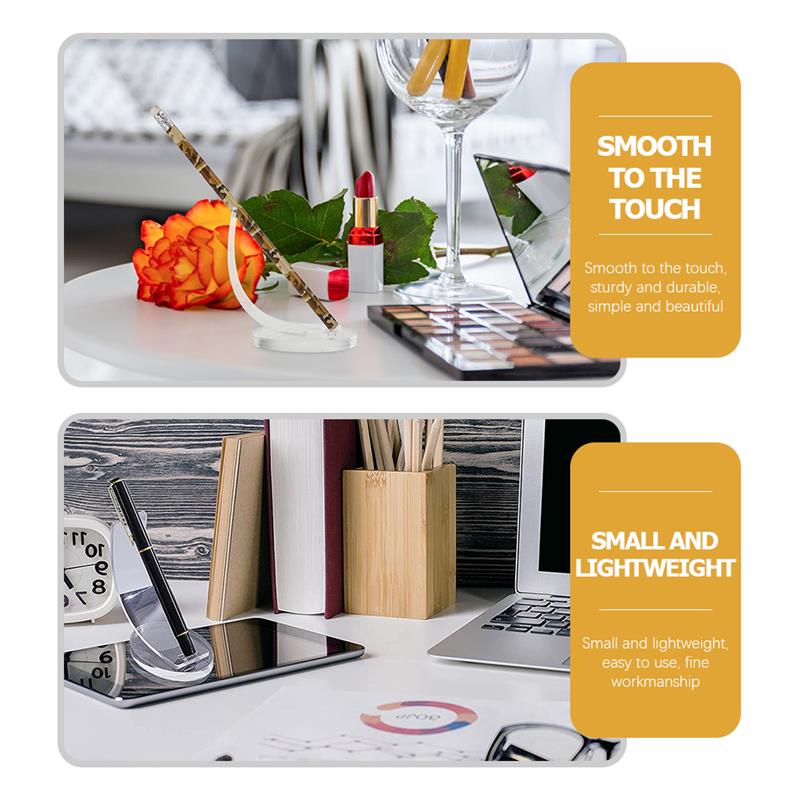 2pcs Acrylic Pen Display Stand Transparent Pencil Display Holder Makeup Brush Holder