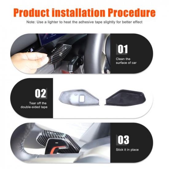 ABS Carbon Fiber Windshield Wiper Switch Lever Trim For BMW 5 Series G60 2024+