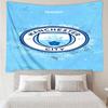 Manchester City Football Club Tapestry for Bedroom Aesthetic Classroom Tapestries Wall Hanging for Living Room Dorm Office,Ideal Creative Gift