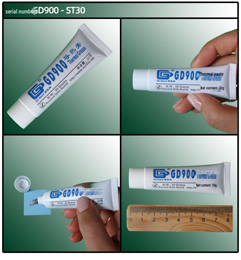 GD100 High Conductivity Thermal Paste CPU/LED Heatsink, Silicone, 20/30g Tube