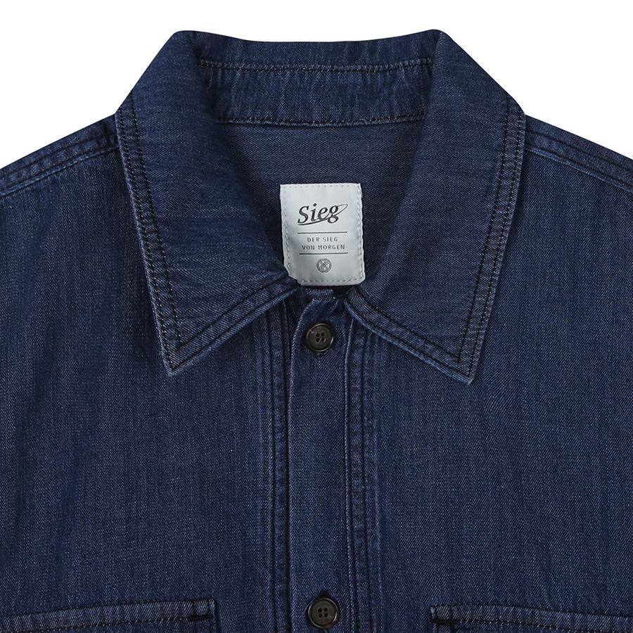 SIEG 6-Pocket Oversized Shacket Navy (Pibaa5012)
