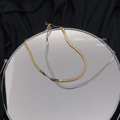 Snake Bone Chain Necklace Women's Summer Simple Ins Tide Cold Wind Sweet Collarbone Chain Neck Chain Accessories