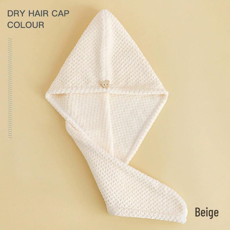 Coral Fleece Quick-Drying Hair Towel Hat - Women's Thick, Super Absorbent, No Shedding, Fast Drying Shower Cap.