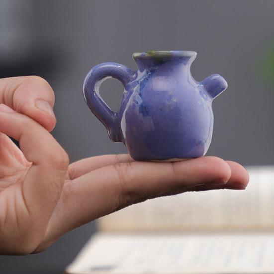 Vază Mini cu Flori Figurine Ceramică Colorată Vintage Vază Miniatură Statuetă Sculptură Mic Suport Ghiveci Decor Ornament