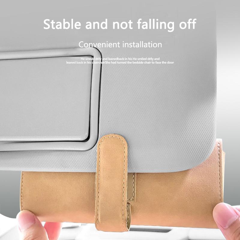 ZQE1  Car Sun Visor Glasses Holder Clip Eyeglasses Storage Bag Accessory For Mercedes Benz AMG W176 W212 W168 W222 W204 W190 C300