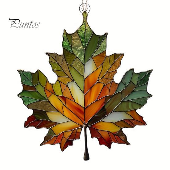 

Акриловый кулон в виде кленового листа, 3,9-дюймовое украшение для окна, настенное украшение, осенняя панель из клена, ловец солнца для сбора урожая, осенние принадлежности для вечеринок на День благодарения зелёный