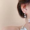 Sparkling Four Leaf Clover Pearl Ear Cuffs For Women Fashion Elegant Rhinestone Earrings