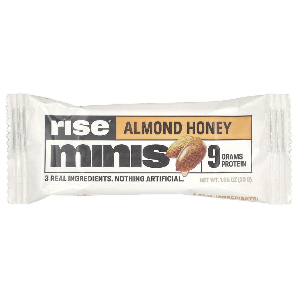 Rise Minis, Mini Protein Bars, Almond Honey, 24 Pack, Snack Size Protein Bars, 30G (1.05Oz) Each