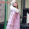 Women's Long Down Jacket with Big Fur Collar DSE06B0390