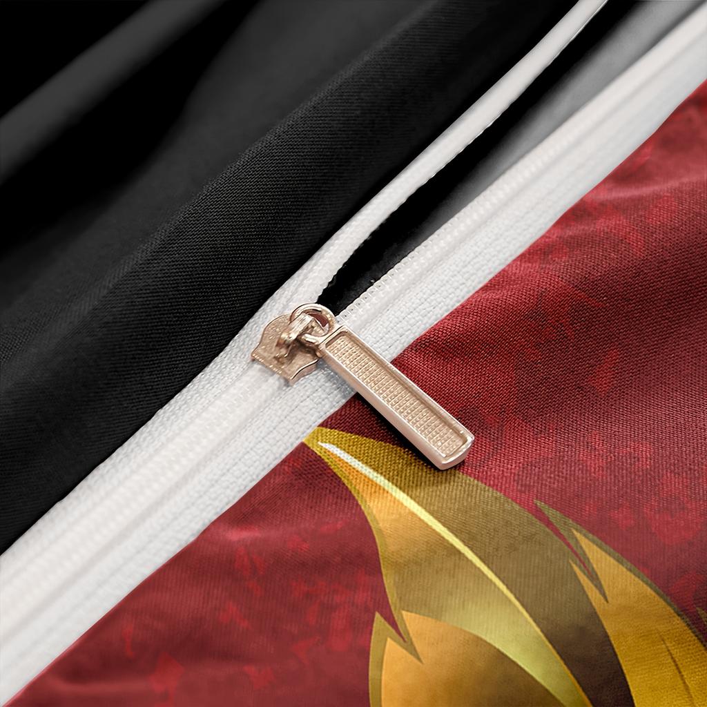 Romantický povlak na přikrývku s květinovým potiskem růží, celoroční ložní souprava, zapínání na zip, měkký, prodyšný, pohodlný a snadno udržovatelný