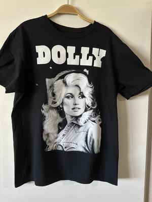 Dolly Parton Herren T-Shirt Größe M Schwarz Weiß Klassisches Foto Offizielles Merch Unisex T-Shirt