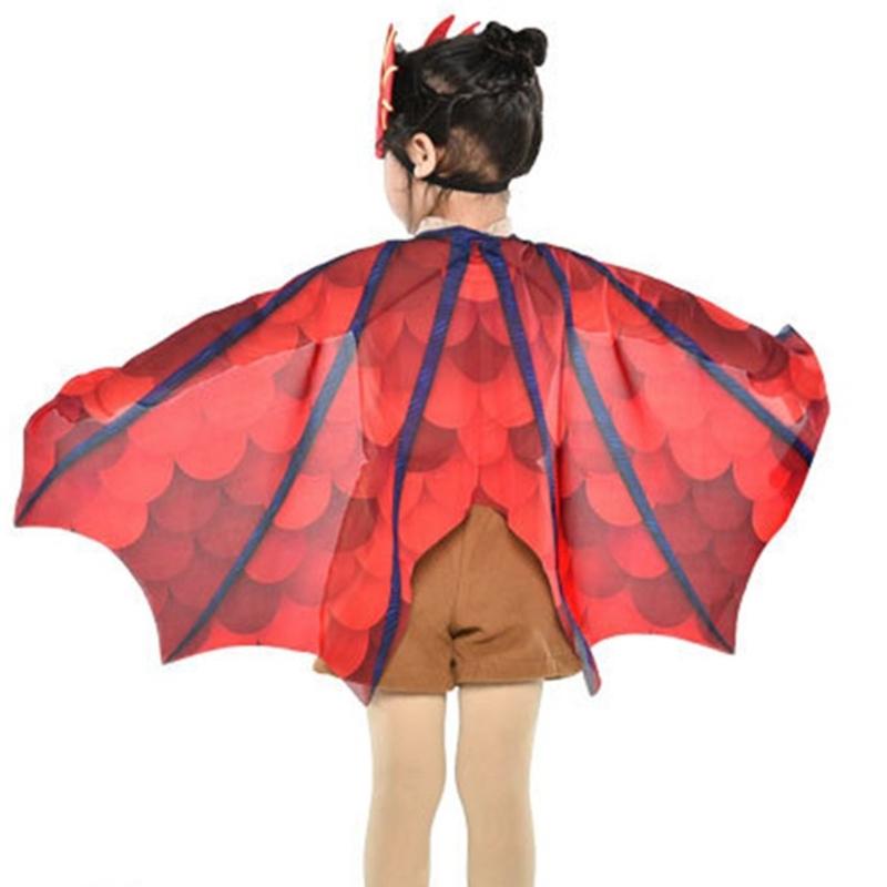 Dinosaurier-Flügelumhang mit Dinosaurier-Maske Dinosaurier-Rollenspiel-Outfit für Kinder Maskerade Geburtstag Weihnachten Halloween Cosplay