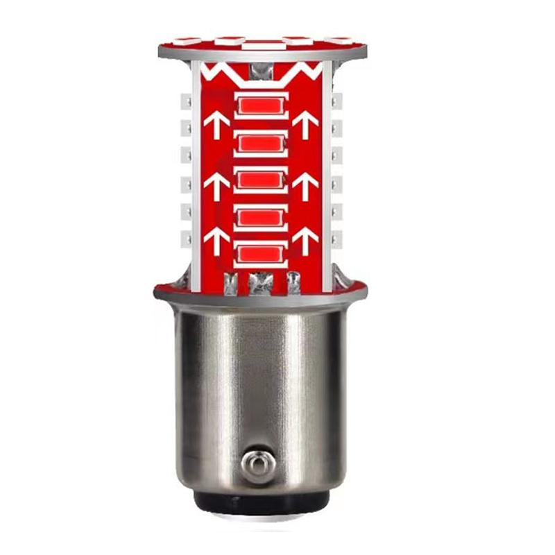 Universal LED Motorcycle Strobe Brake Light Bulbs Car Tail Parking Reverse Lights Auto Brake Lamps Motorcycle Tail Light 1/2Pcs