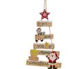 Festive Christmas Wooden Hanging Sign Merry Christmas Wall Ornament Decorative Plaque for House Ornaments Room Decor