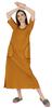 Inkmeso Solid Long Nightgown For Womens V-Neck Loungewear Casual Sleep Dress With