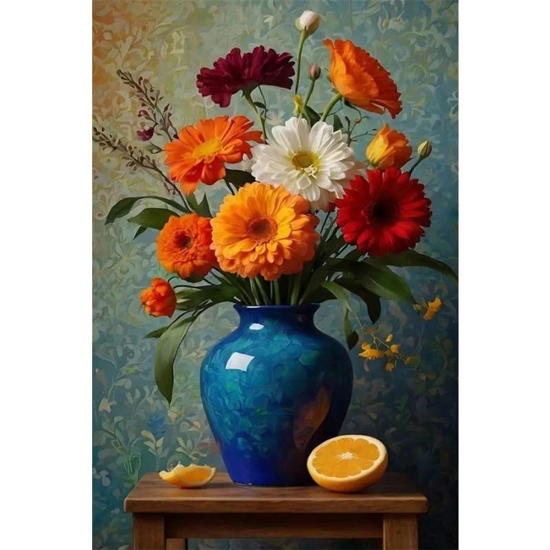 Vintage Still Life Print Retro Flowers Poster For Living Room Decor Aesthetic Peony Daisy Lily Flower Canvas Painting Wall Art