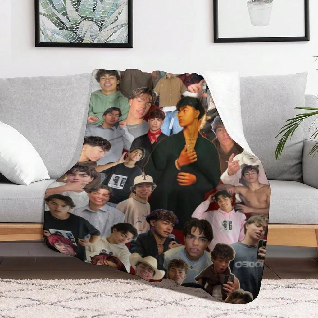 Malachi Barton Anime-Themed Flannel Blanket - Soft, All-Season, Vibrant Print Suitable for Home and Office Use