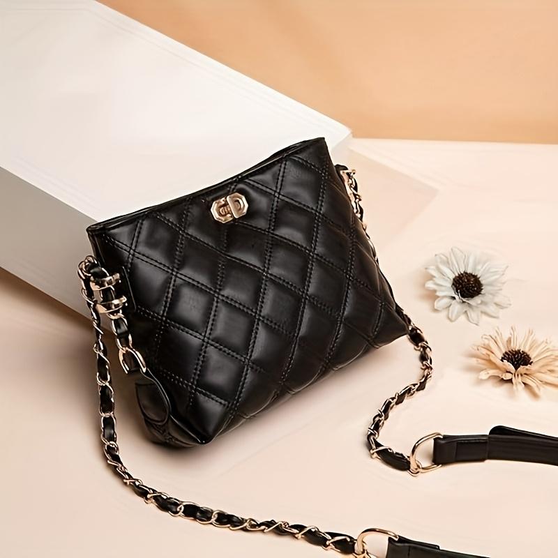 Women's Rhombus Braided Small Messenger Bag