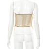 Vest Tops For Women Sexy See Through  Bustier Corset Strapless  Crop Tops  Boned Corset Sexy Tube Top Perspective Style