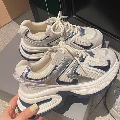 Fashion Shoes Women Mesh Breathable 2024 New Women's Sneakers Platform Daddy Shoes Casual Sneakers Women