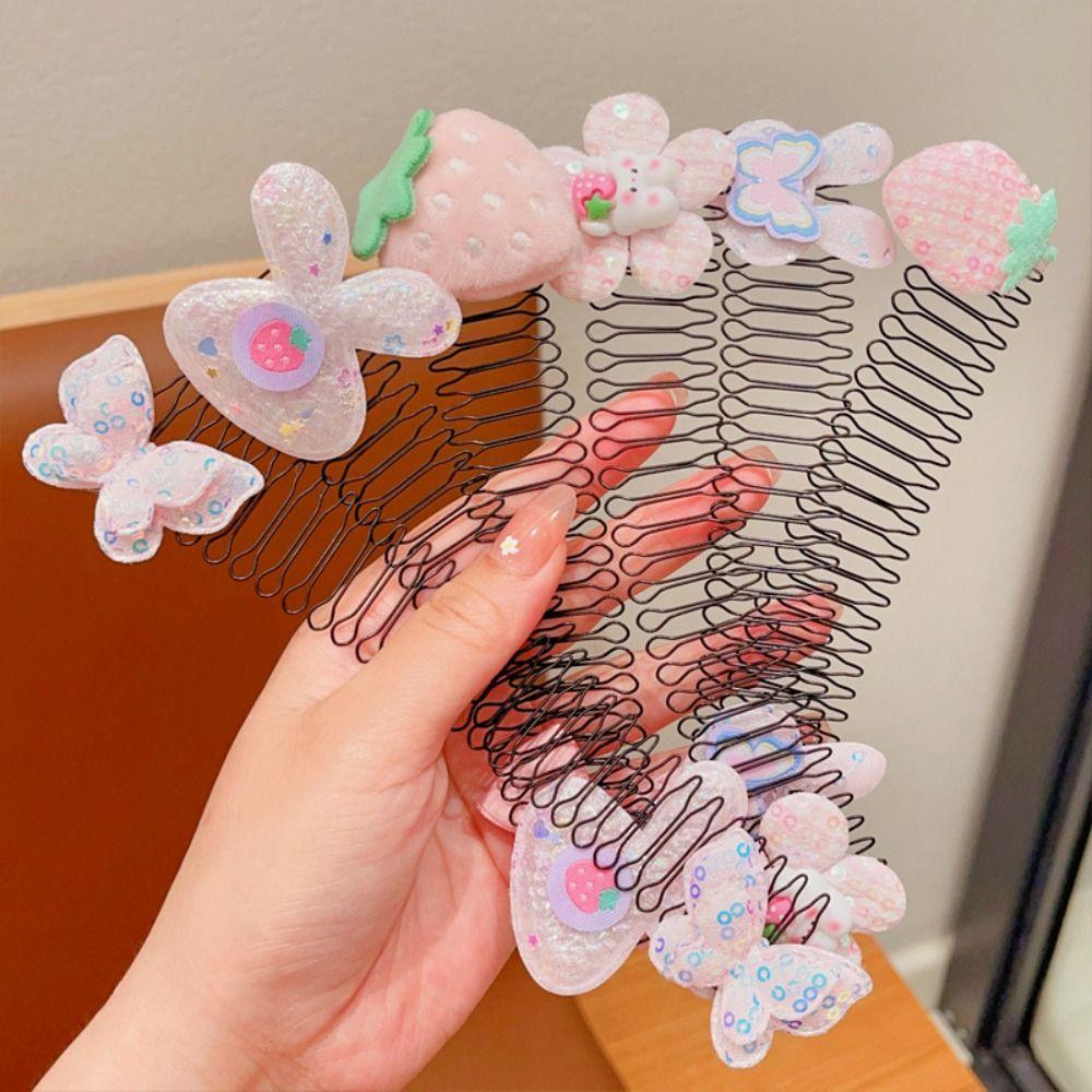 

3 шт. аксессуары для укладки волос с цветком, заколка для волос, фрагментированная повязка на голову, модная расческа для волос для девочек