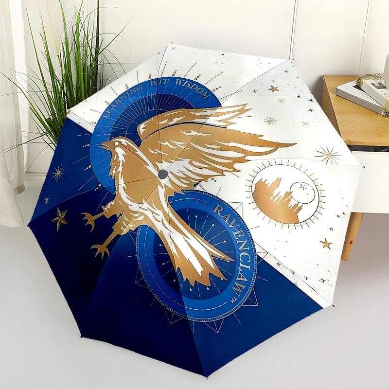 

1pc Ravenclaw Crest: Wisdom, Stars, Raven Umbrella with Plastic Handle,Cartoon Pattern,Suitable for All Seasons Multi-functional Umbrella468