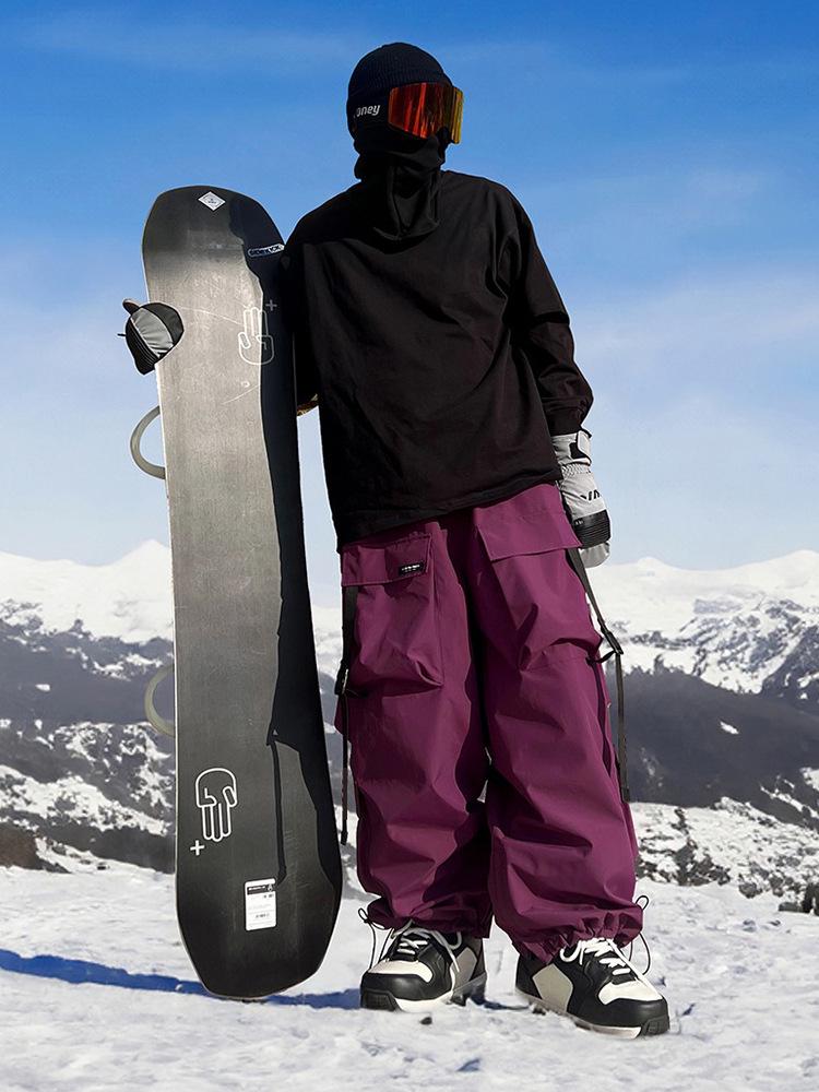 Xuexiang Violet 2026 Ski Pants: Men's Waterproof, Insulated, Heavy-Duty Snow Pants for Skiing and Snowboarding.