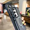 Double Color Frosted Magnetic Wireless Charging Case For Samsung Galaxy S25 S24 Ultra S23 Plus S22 Anti Slip Matte Magsafe Cover