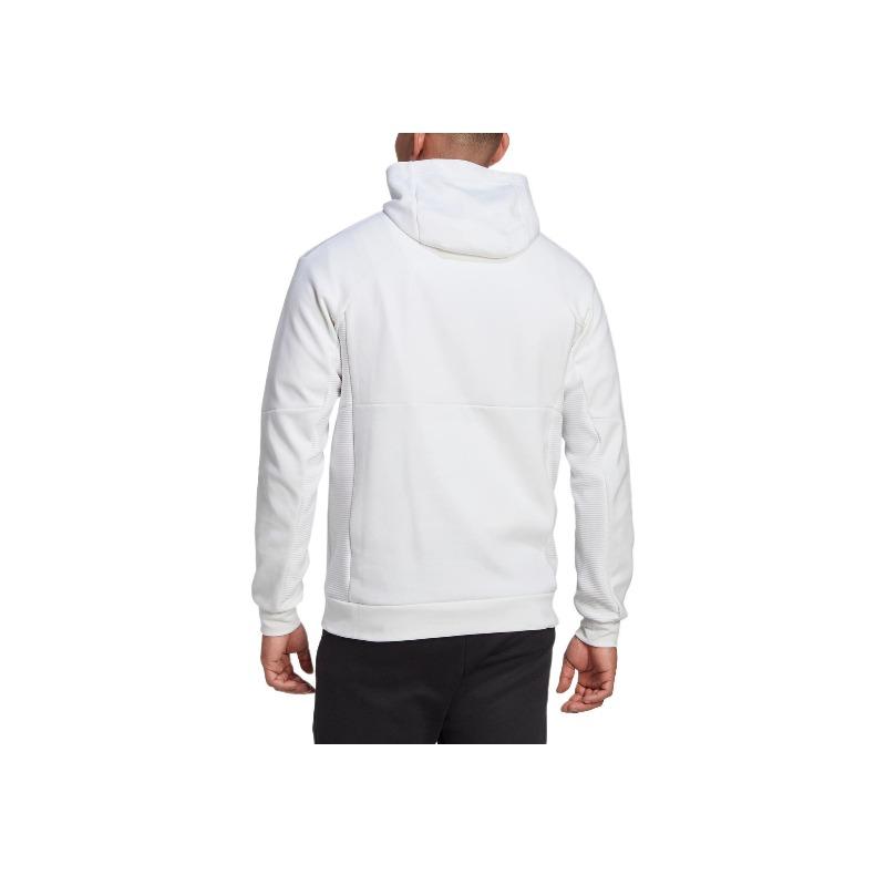 adidas Logo Half-Zip Hooded Long Sleeve Sweatshirt With Chest Pocket Men Sweatshirt White HL3859