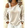 Fall Style Women's Loose-sleeved Off-shoulder Long-sleeved Pullover Top