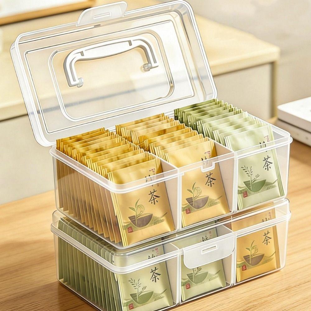 Sealed Tea Bag Storage Box Large Capacity Sugar Packet Storage Box Tea Room