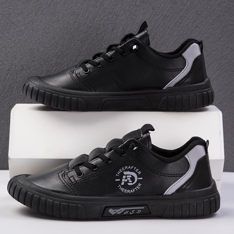 2024 New Men's Shoe Fashion Casual Sports Single Shoe Leather Top Men's Shoe