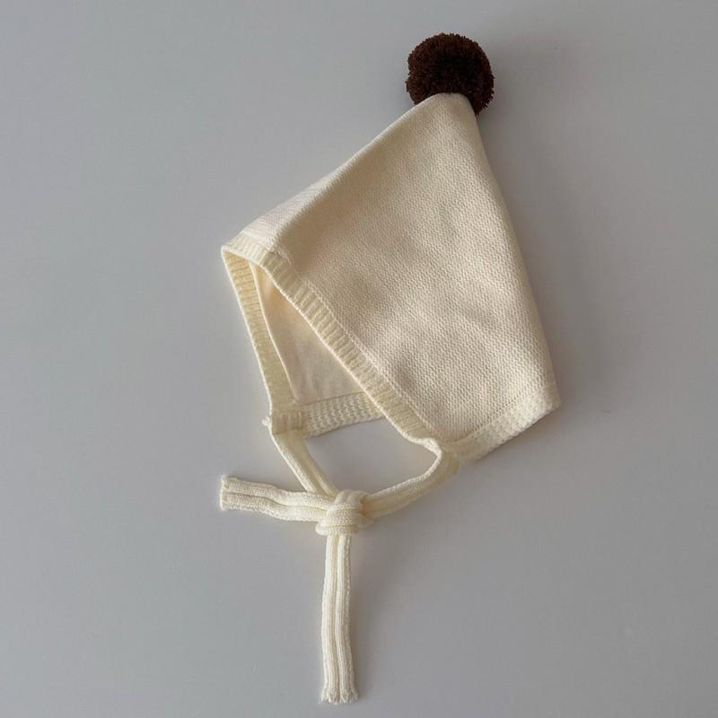 

Cute Hairball Baby Knitted Hat Cartoon Pompom Infant Ear Protection Cap Winter Warm Kids Boys Girls Beanies Caps