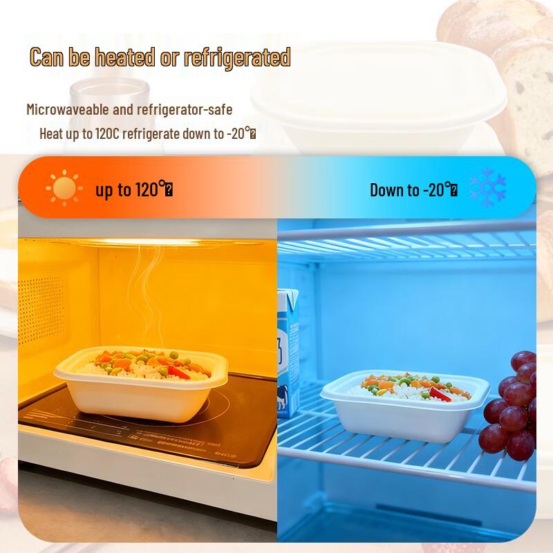 Jiwanggu Biodegradable Corn Starch Round Takeaway Boxes