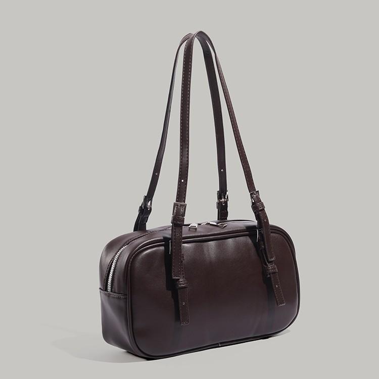 Korean-style fashionable versatile handbag for women, ins bowling bag, niche retro commuter shoulder underarm pillow bag