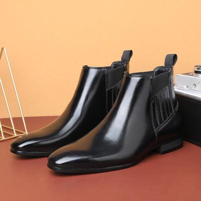 Fashion Men's Classic Retro Chelsea Boots Men Fashion British Style Short Ankle Boot Mens Casual High-Top Leather Shoes