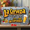 Of Metal Wall Art Sign Wall Decorative Plaque Tin Signboard No Spanish Beer Suitable for Wine Cellars Bars Pubs Clubs Re