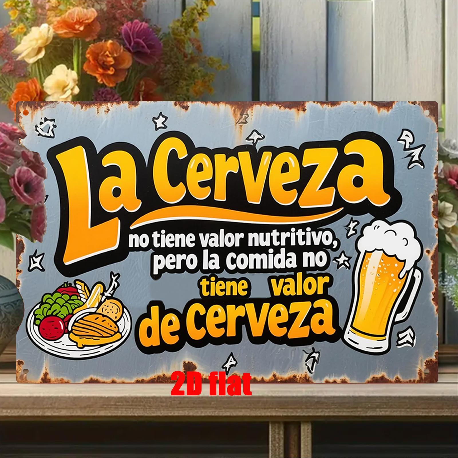 

of Metal Wall Art Sign Wall Decorative Plaque Tin Signboard No Spanish Beer Suitable for Wine Cellars Bars Pubs Clubs Re 20x30cm（7.8x11.8inch）