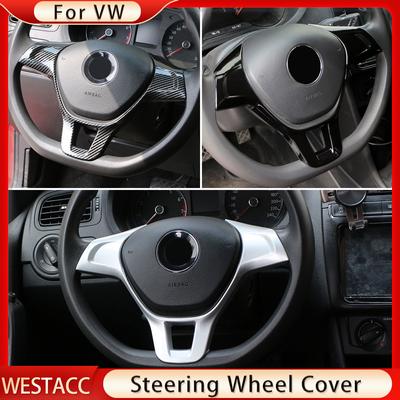 Car Steering Wheel Cover Trim Sticker for Volkswagen VW Golf 7 GTI MK7 POLO 2014 2015 Jetta MK6 2015 2016 Interior