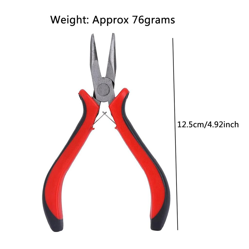 1 Stück Haarverlängerungszange, Werkzeugset, Pinzette für Haarverlängerungen, Nano-Ring/Mikroperlen, Stahl-Haarverlängerungszange