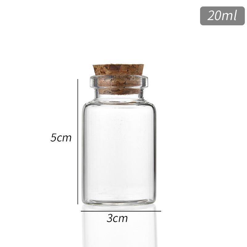 30mm Bayonet Cork Glass Wishing and Message Bottle for Agarwood Tea or Reagents