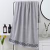 Soft and Comfortable Coral Velvet Striped Bath Towel Set, Durable and Quick-Drying, Suitable for Bathroom and Swimming Pool