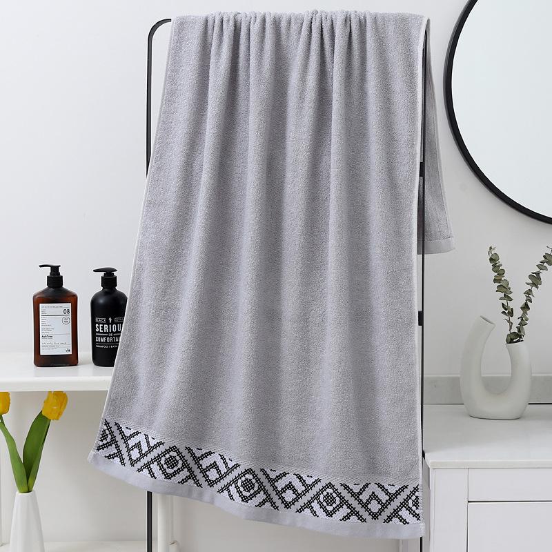 Soft and Comfortable Coral Velvet Striped Bath Towel Set, Durable and Quick-Drying, Suitable for Bathroom and Swimming Pool