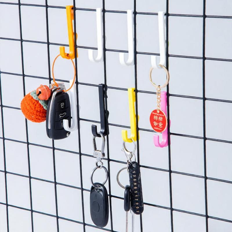 10pcs Nail-Free Plastic Display Hooks, Key Hooks,Reusable,Easy Install & Remove,Polished Finish, for Home,Craft Show,Stall Hooks