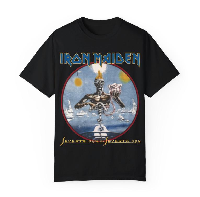 Iron Maiden Fan Tee – Seventh Son Double Print Vintage Style Shirt