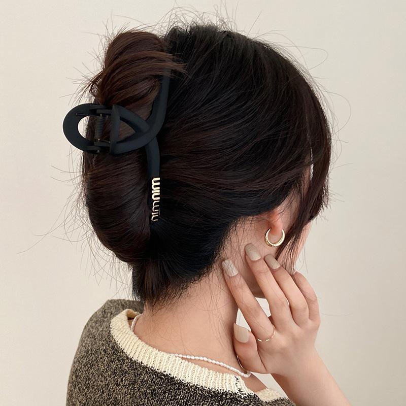 Black Letter Hair Clip Shark Clip