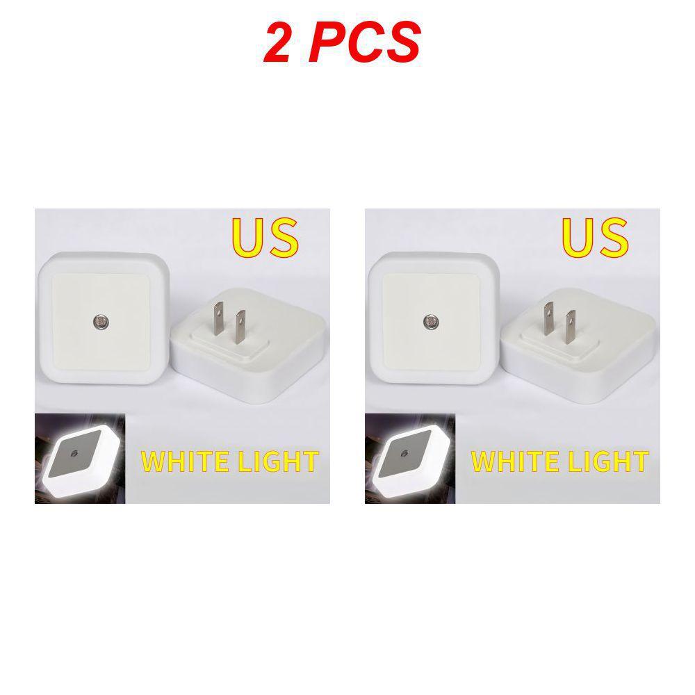 Mini Cute Wall Plug-in LED Night Light Auto Sensor Bedside Lamp For Bedroom Kid's Room Hallway Corridor Stairs EU/US 110V 220V