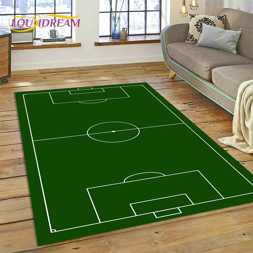 Soccer Football Field Rug Carpet for Living Room Bedroom Home Decor,Floor Mat Non-slip Decoration for Sofa Kitchen Doormat Gifts
