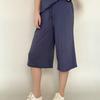 Plus Size M To 6XL U-Neck Women's  Modal Pant Calf-length Summer Wide Leg Pants Drawstring Short Pants Casual Homewear Pants